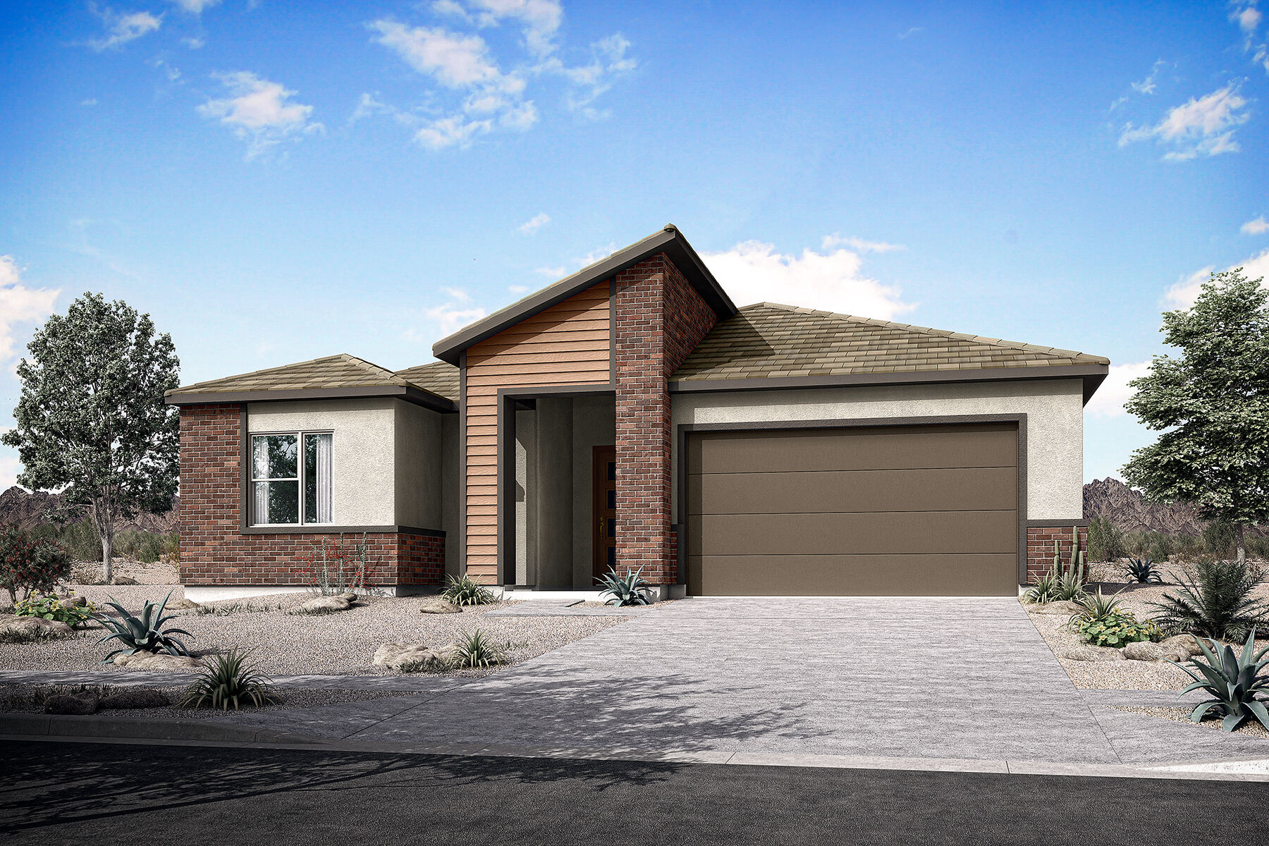  Elevation Front with garage and window
