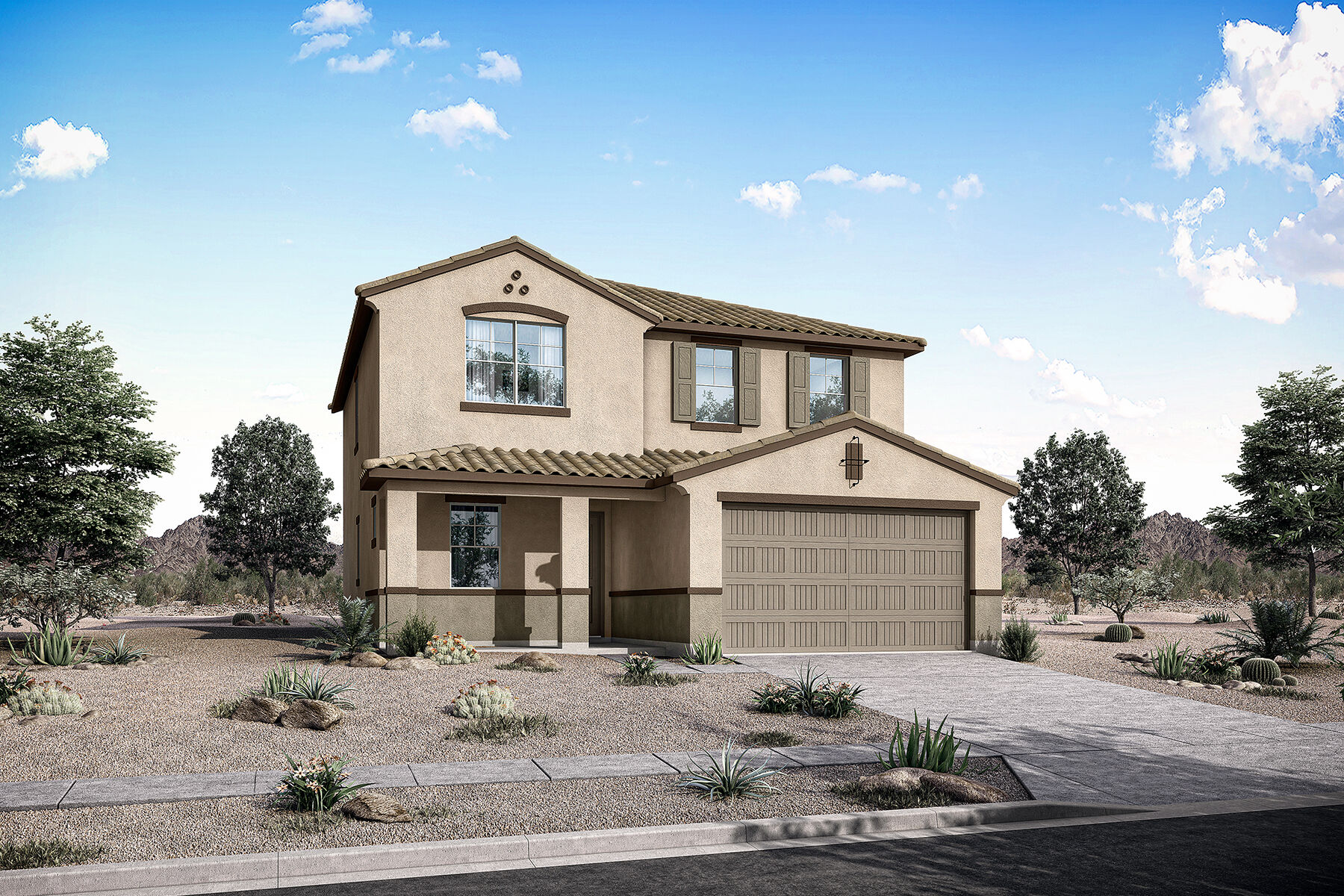  Elevation Front with garage and window