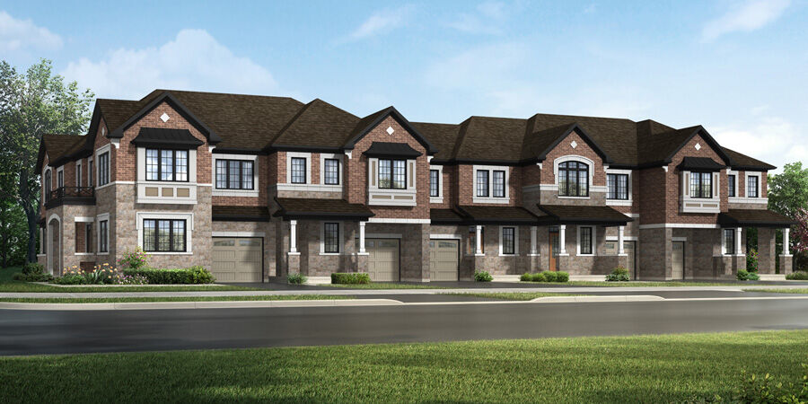  Town Homes with garage, window and exterior stone