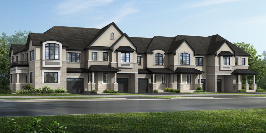 Town Homes with window, garage and door
