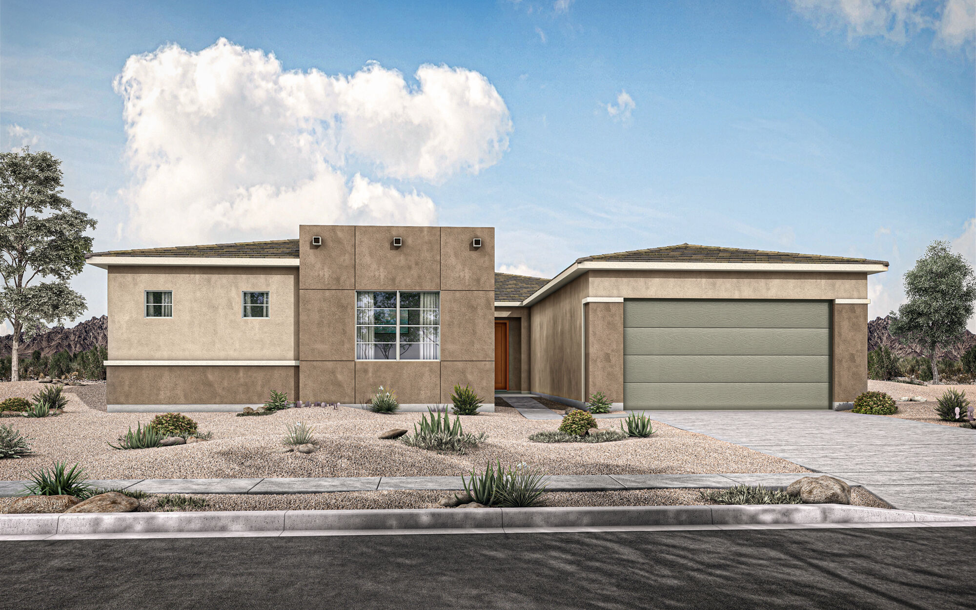  Elevation Front with window and garage