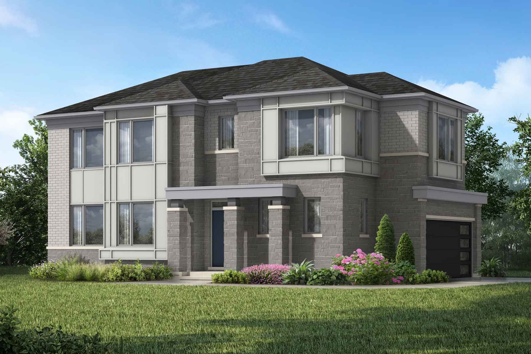  Elevation Front with window and garage