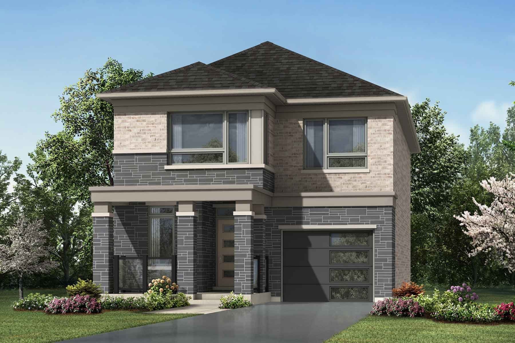  Elevation Front with window and garage