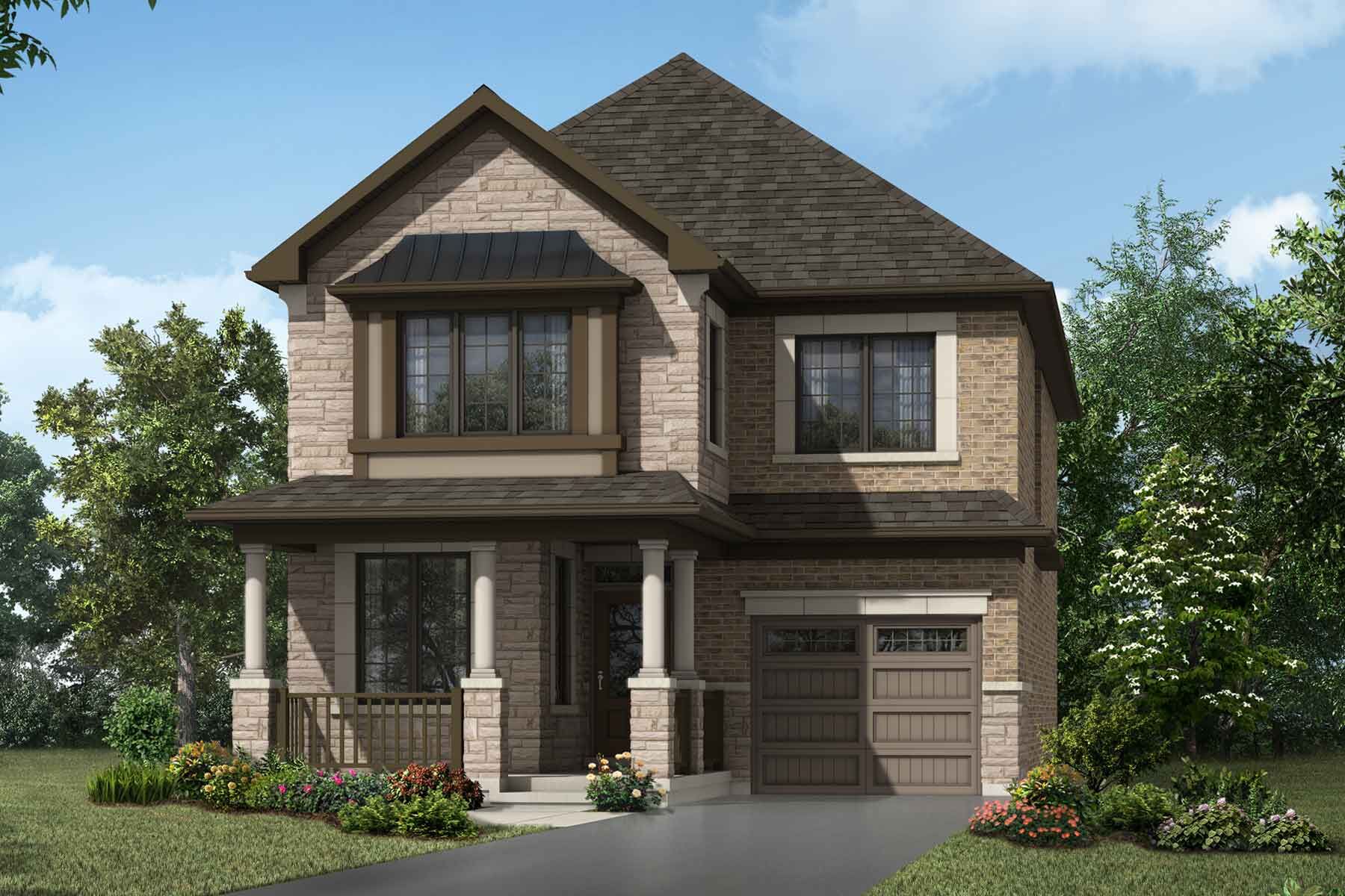  Elevation Front with garage and window