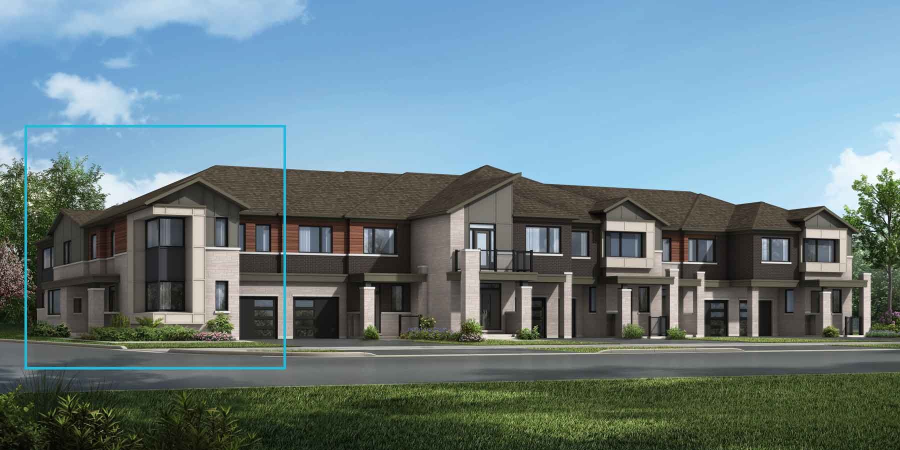  Town Homes with window and door