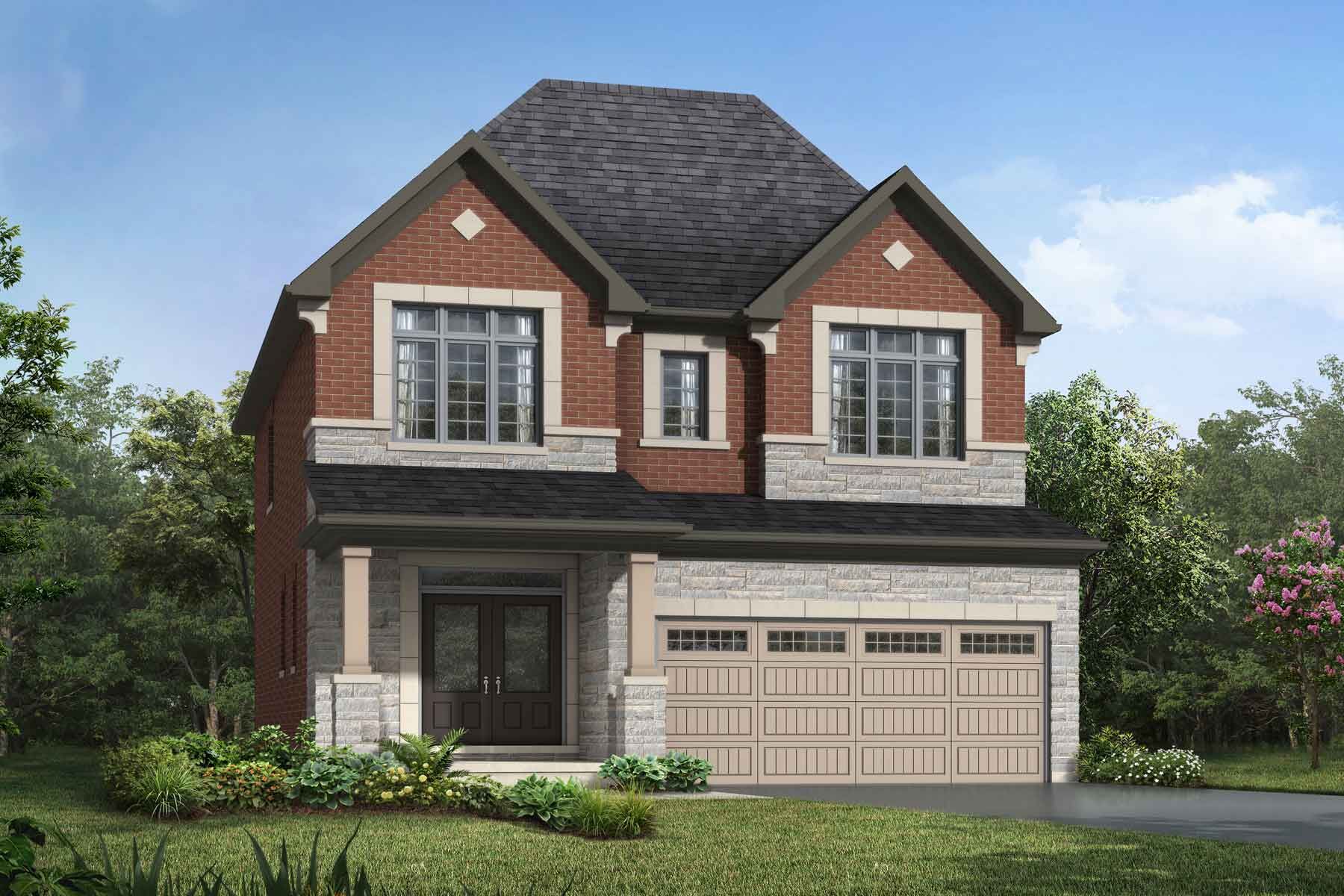  Elevation Front with garage, window and door