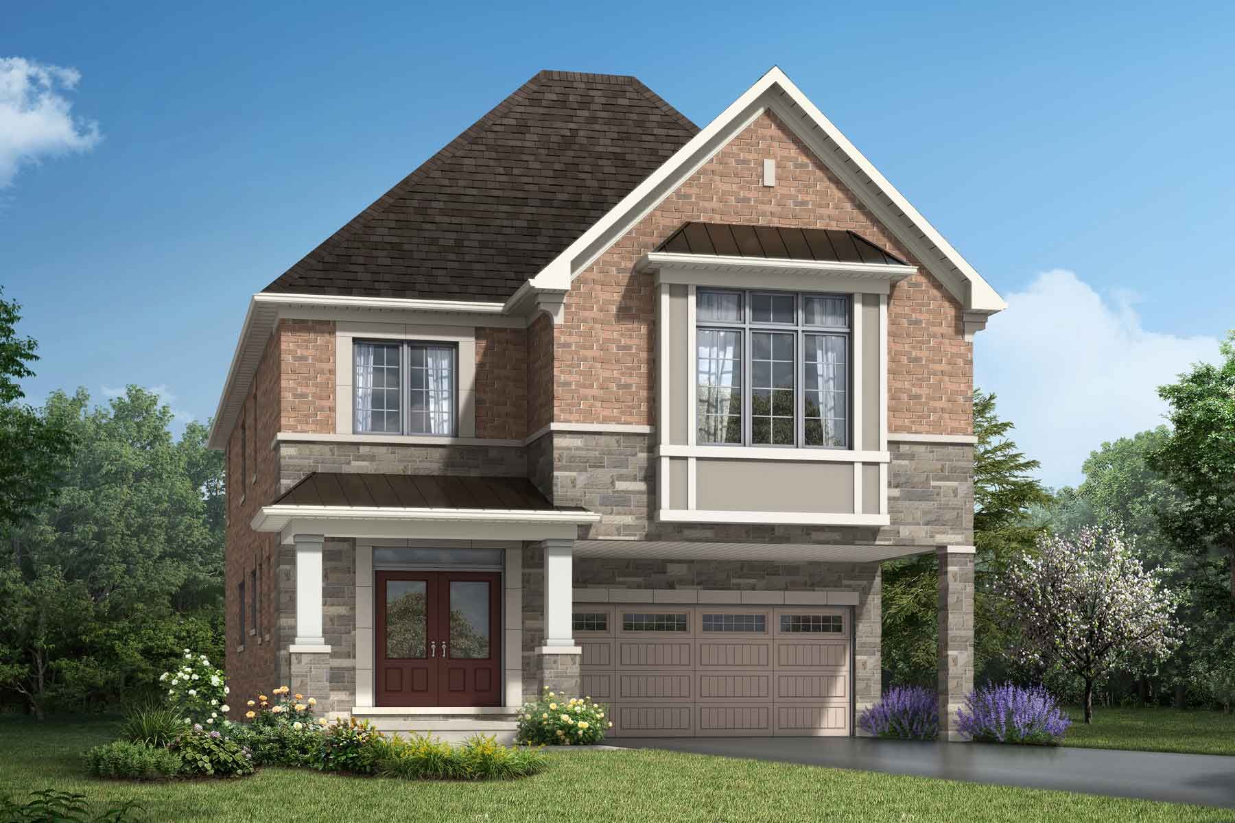  Elevation Front with garage, window and door
