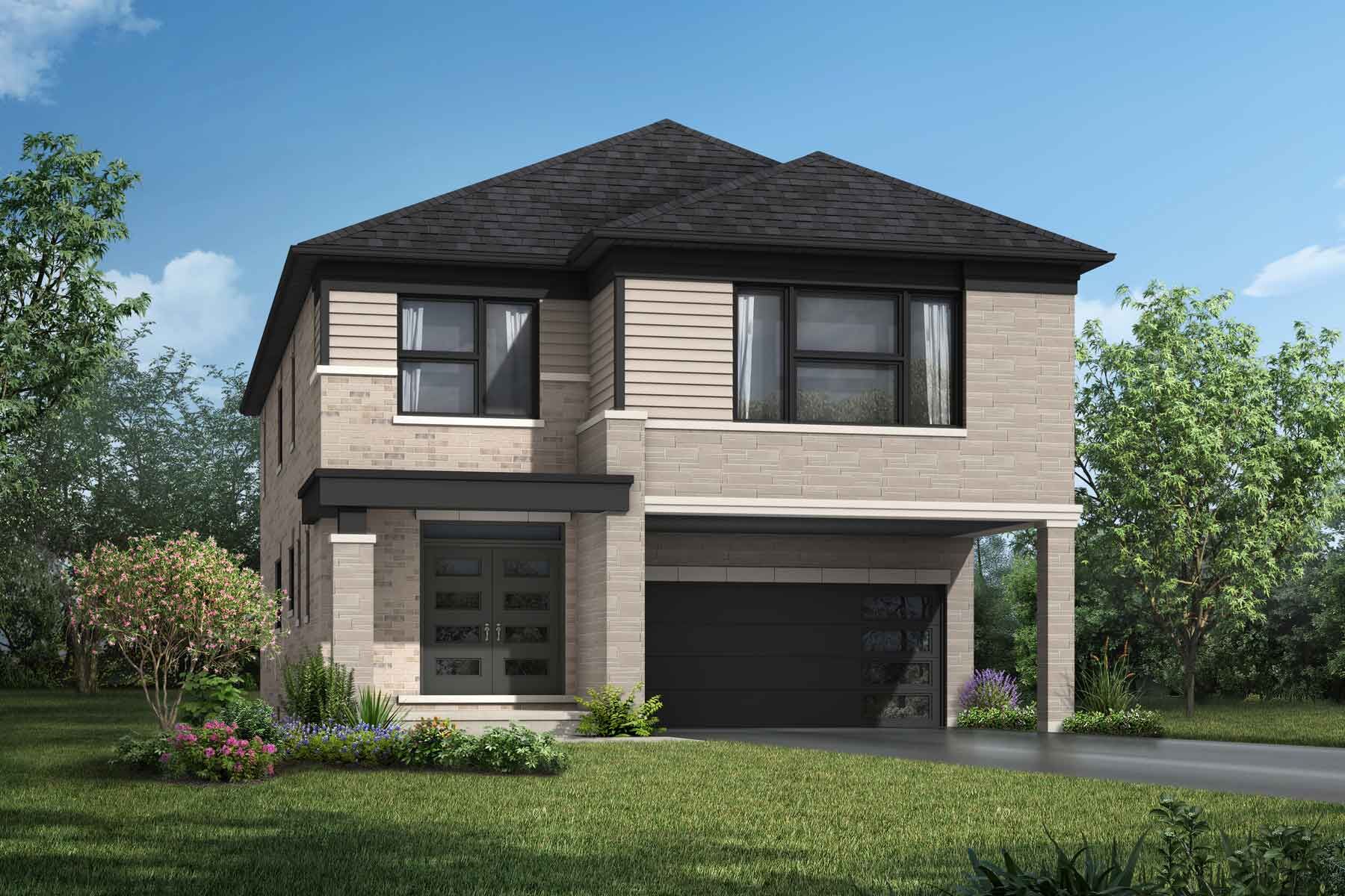  Elevation Front with window and garage