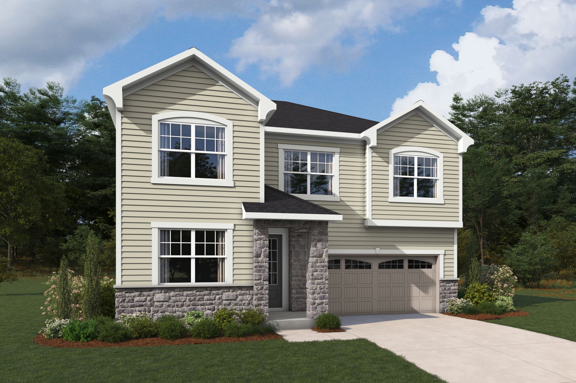 shenandoah french country elevation rendering