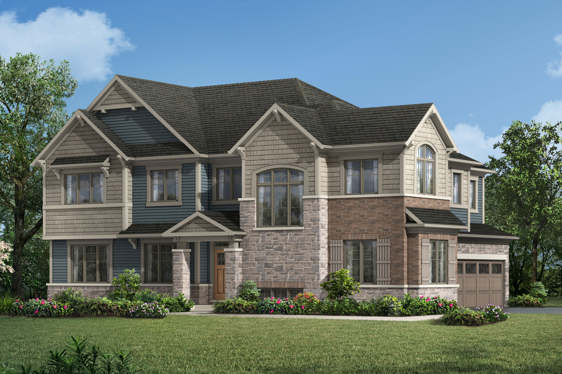  Town Homes with window and garage