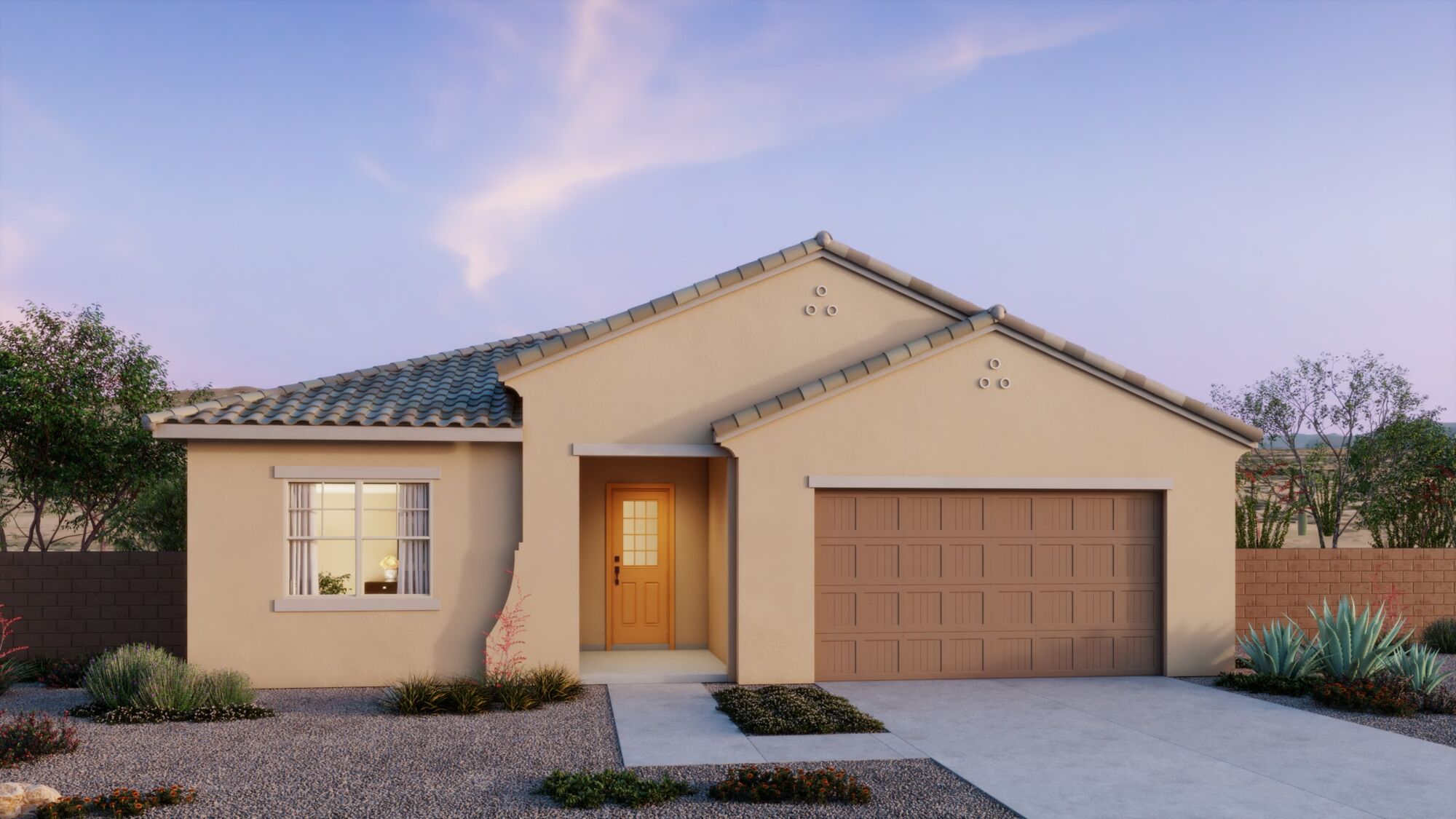  Elevation Front with garage and window