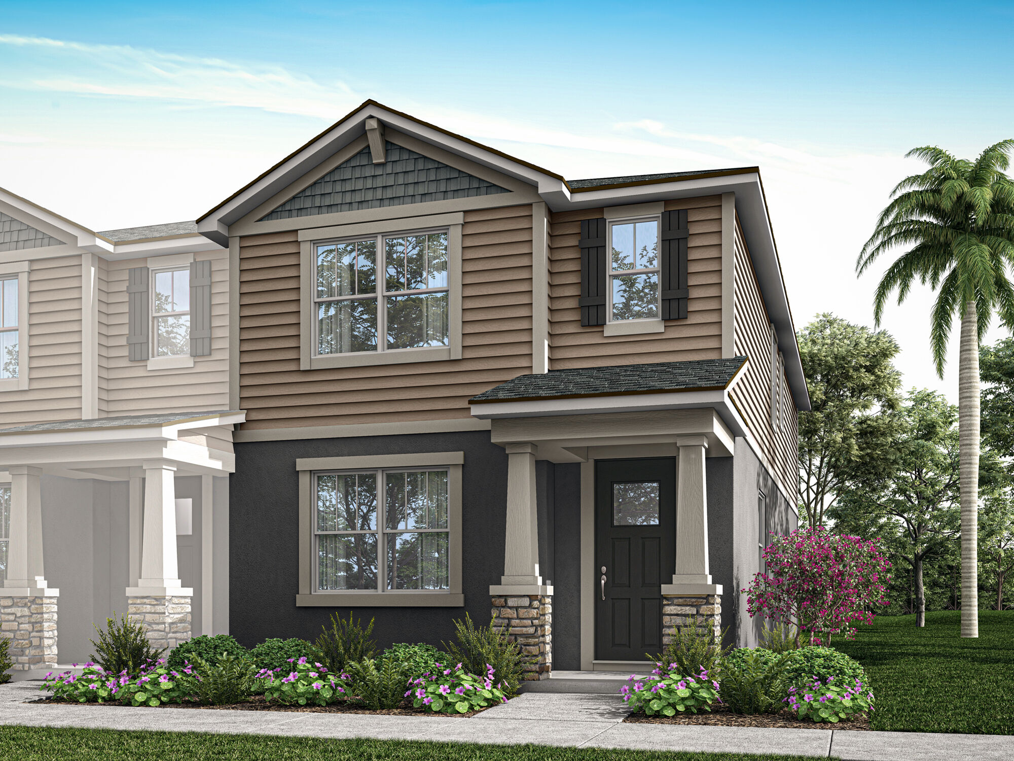  Elevation Front with window and door