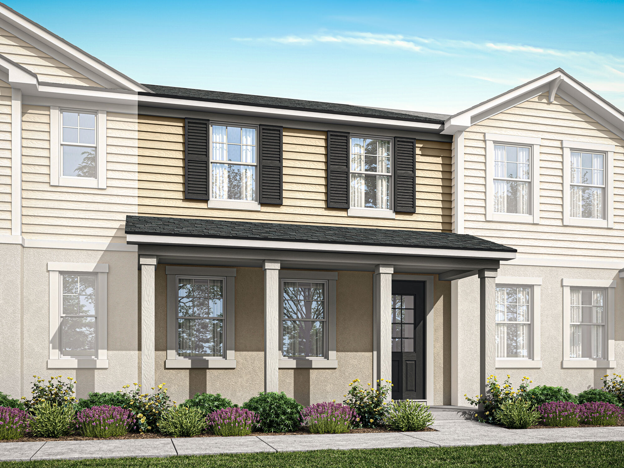  Elevation Front with window and door