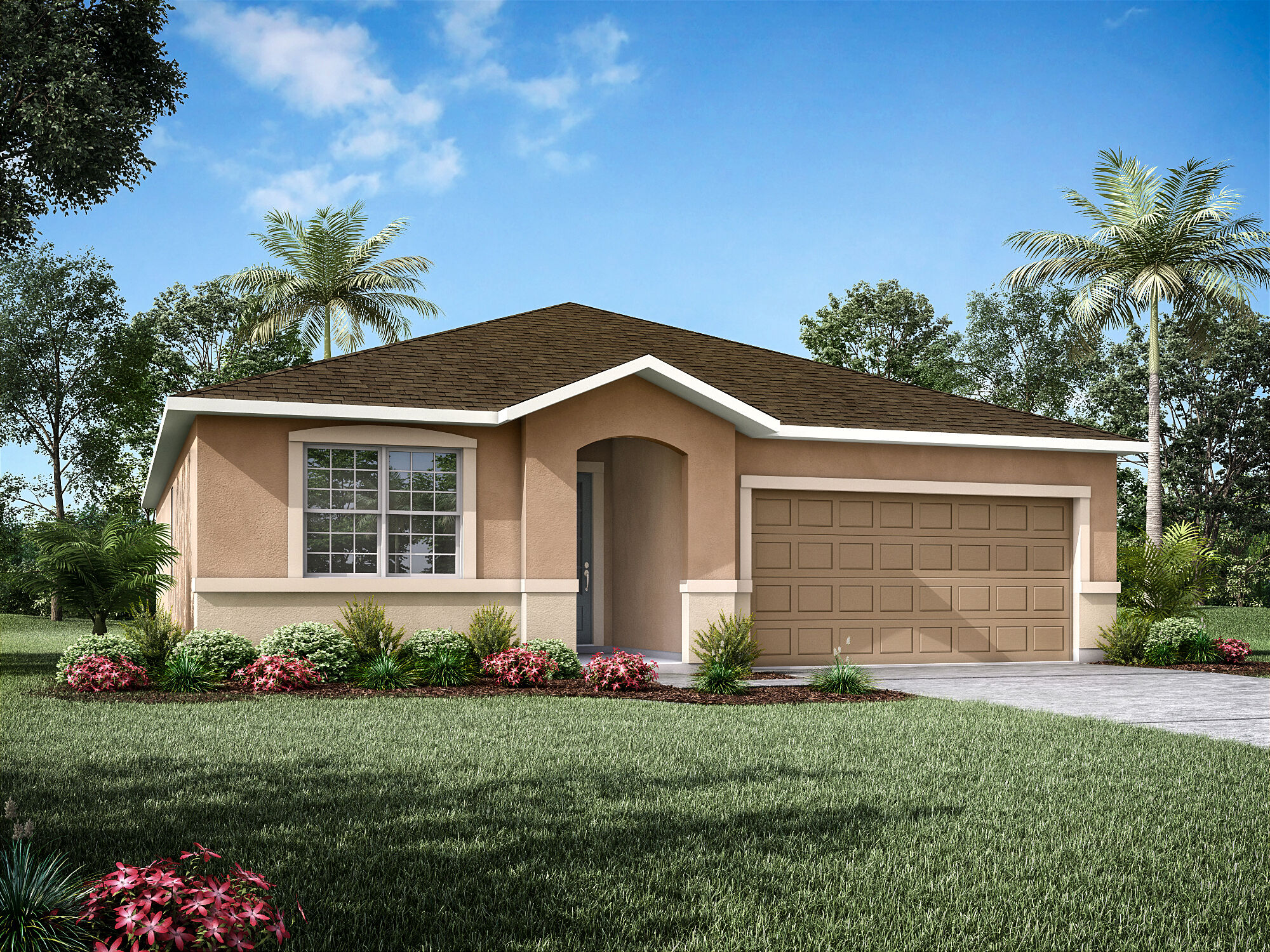  Elevation Front with garage and window