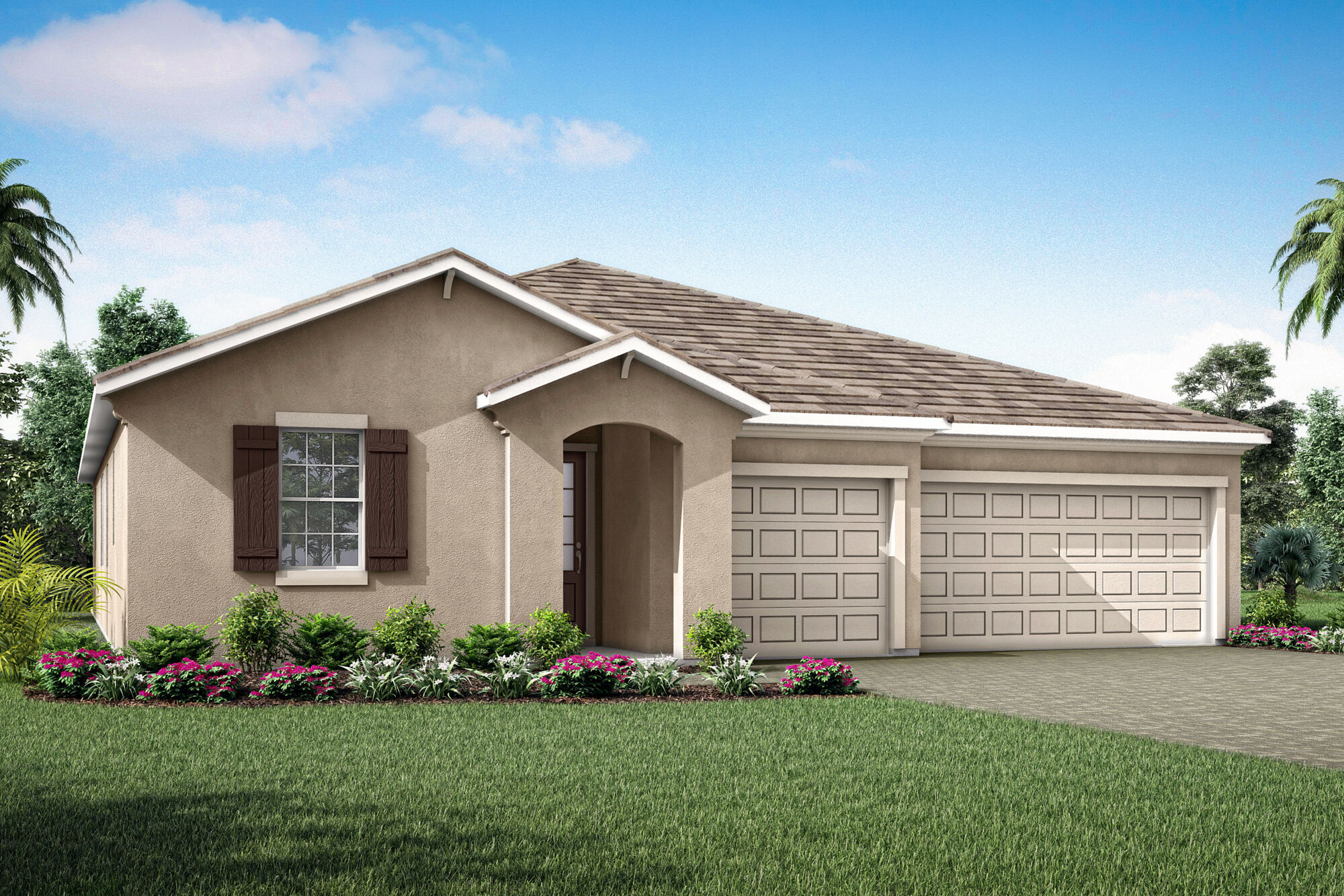  Elevation Front with window and garage