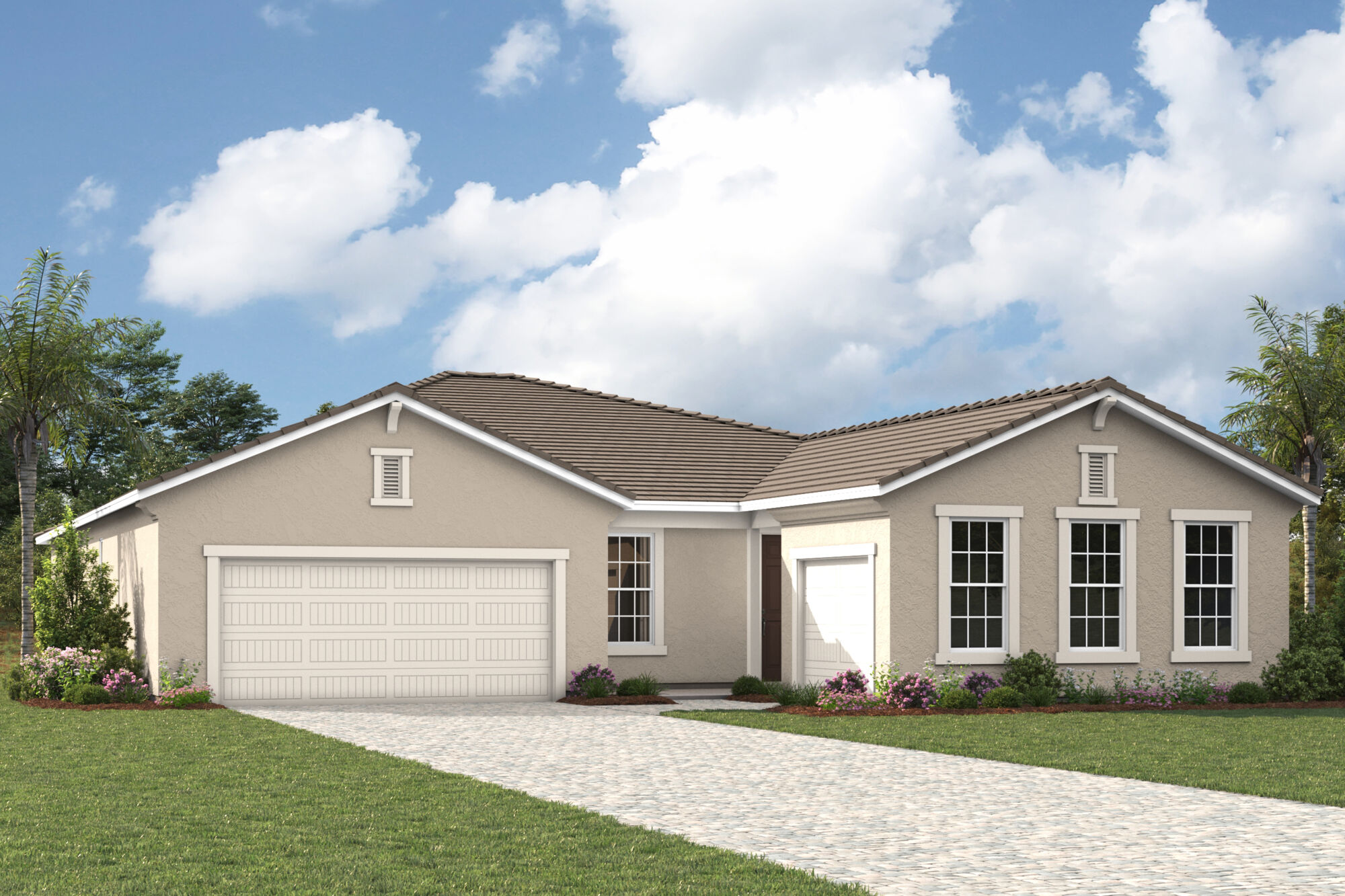  Elevation Front with garage and window