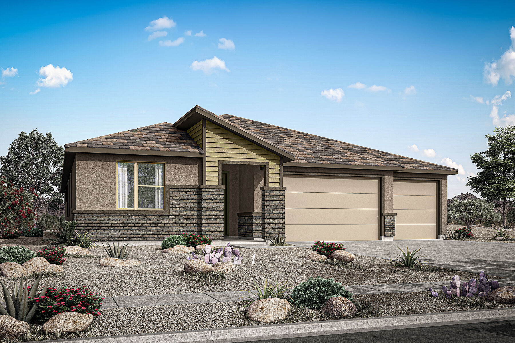  Elevation Front with garage and window