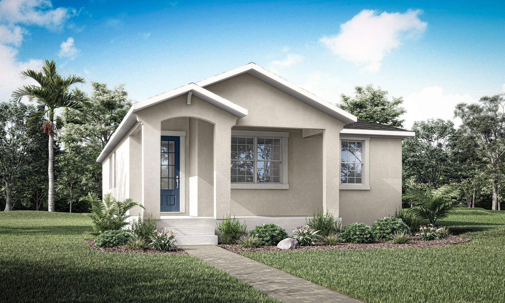  Elevation Front with window and door