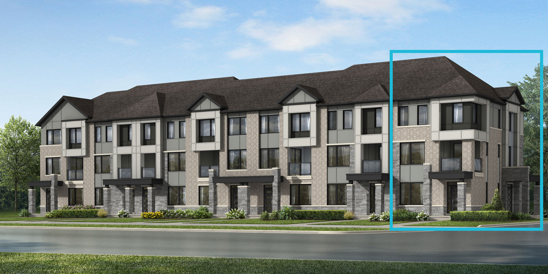  Town Homes with window and door