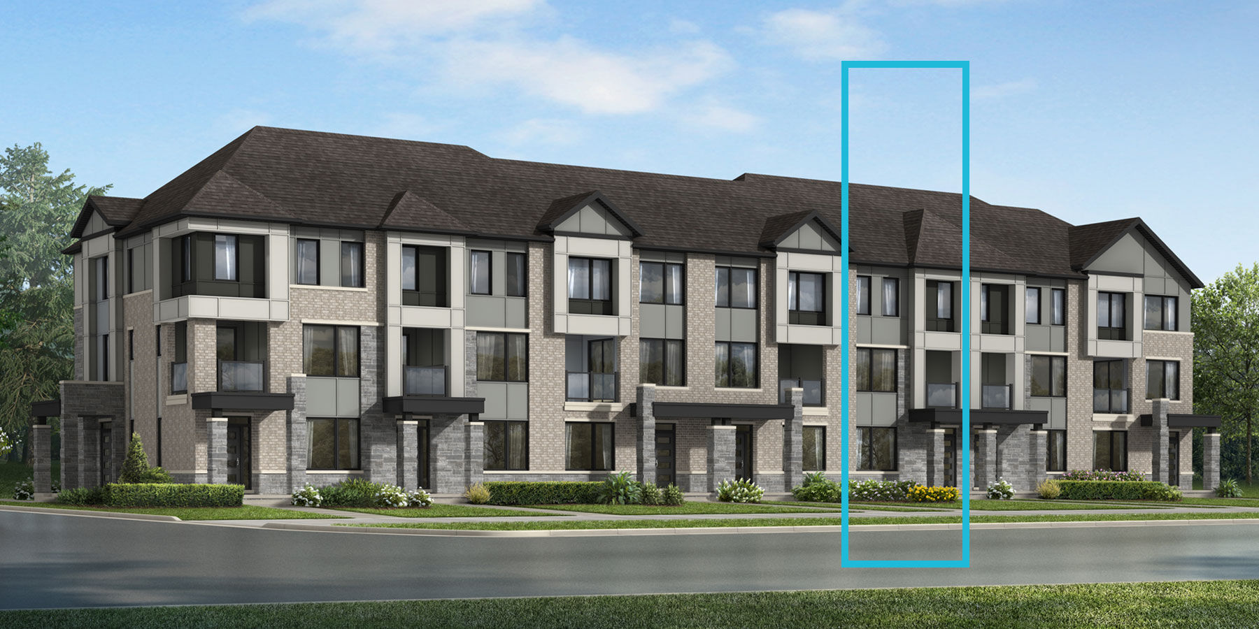  Town Homes with window and door