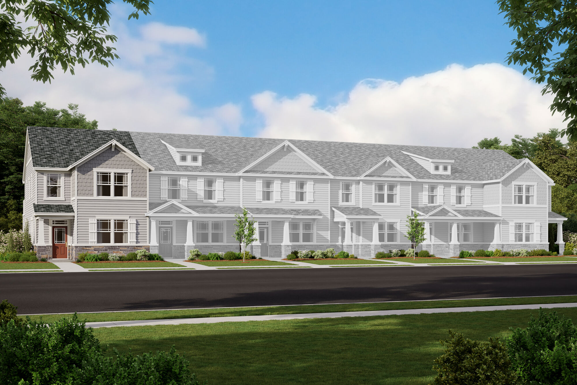  Town Homes with window and door