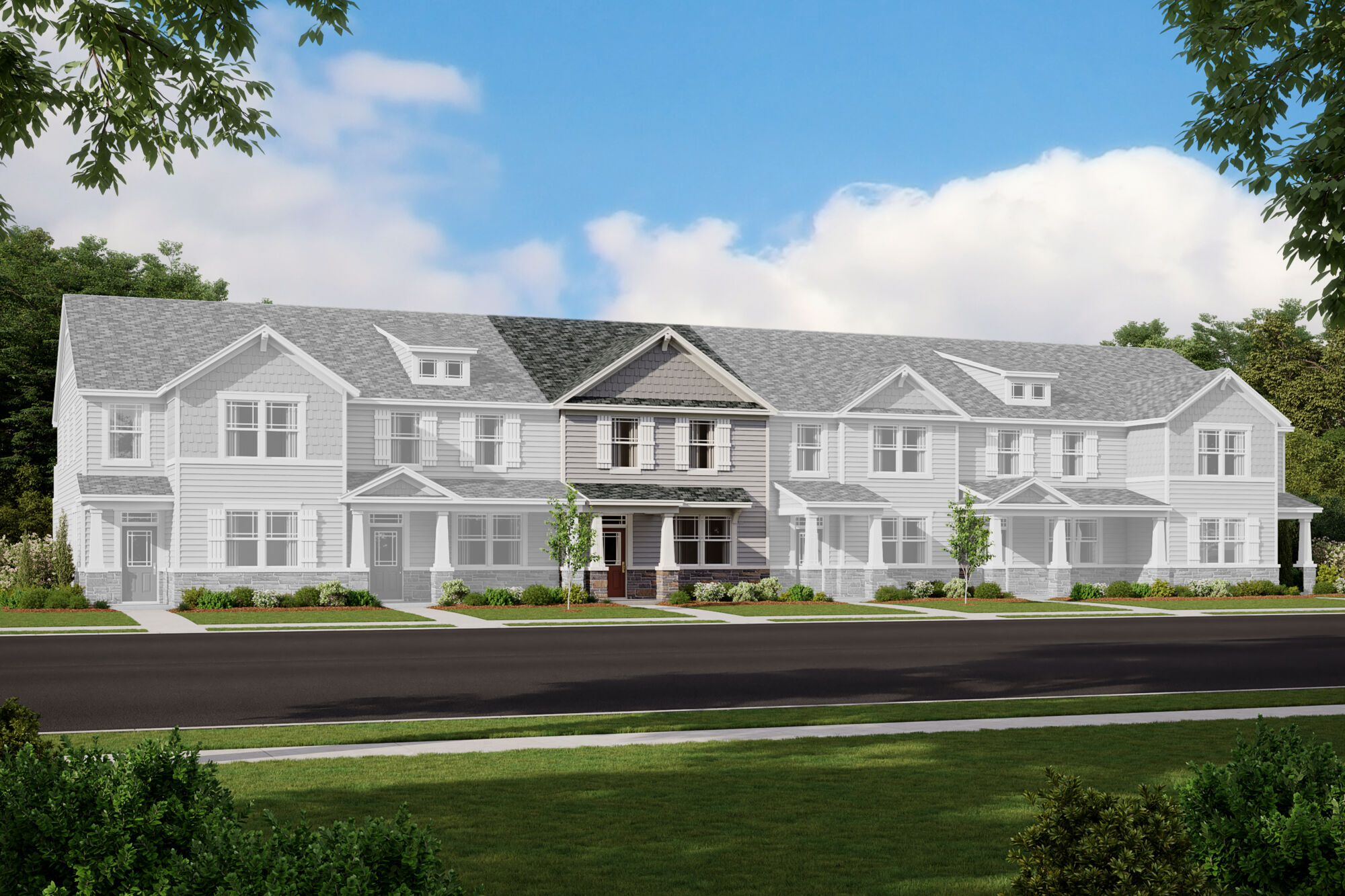  Town Homes with window and door