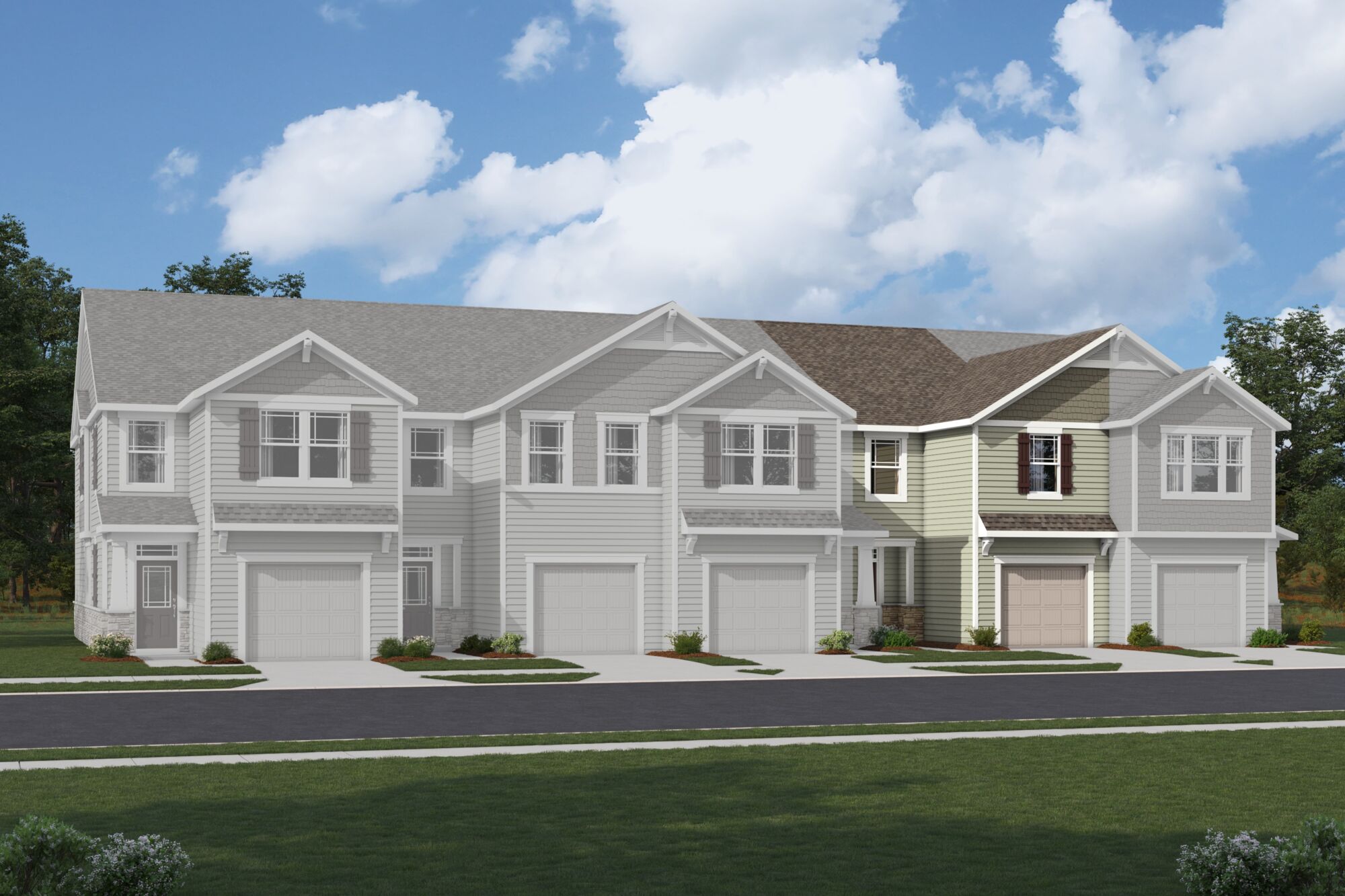 Exterior townhome rendering