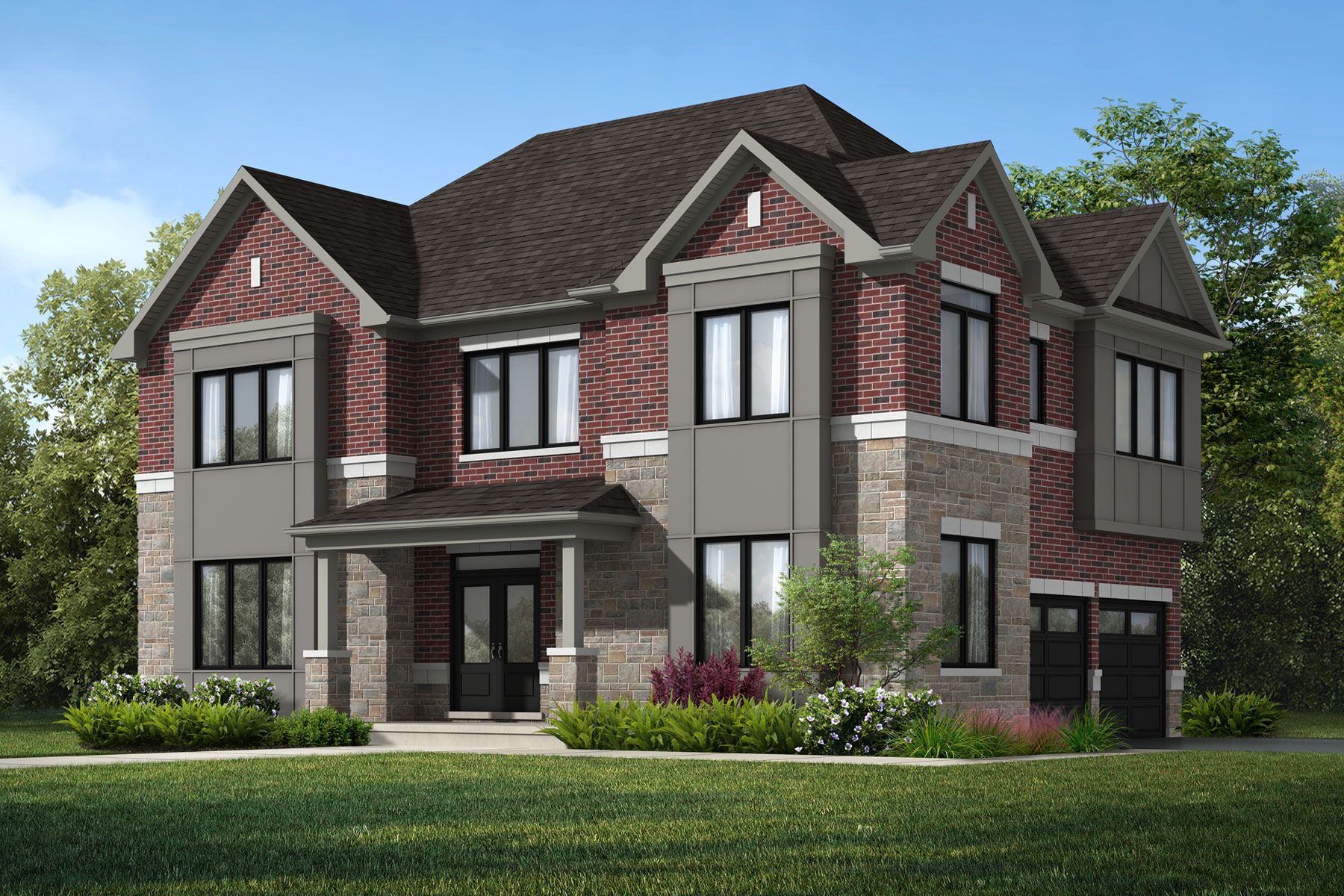 exterior rendering, zcrb, springwater phase 3, elevation d