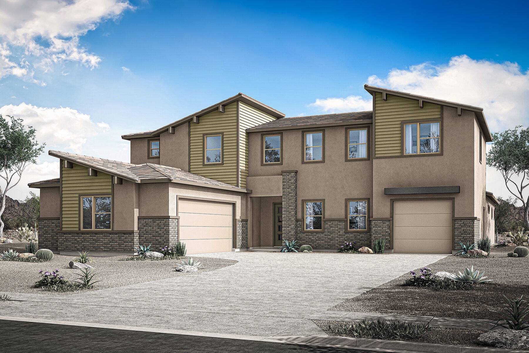 exterior western contemporary rendering