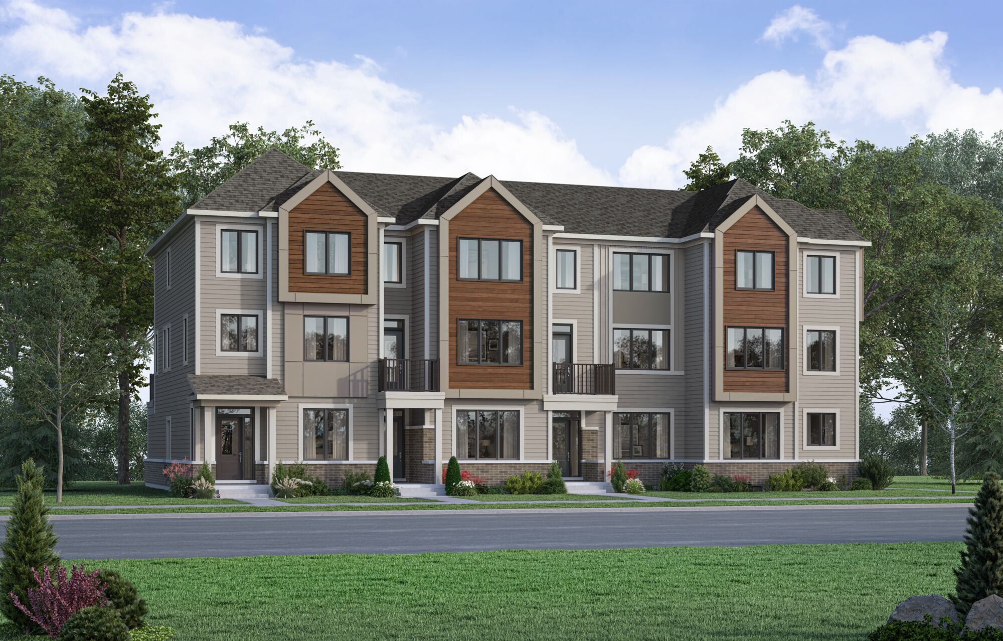 Rear Lane Townhome Rendering