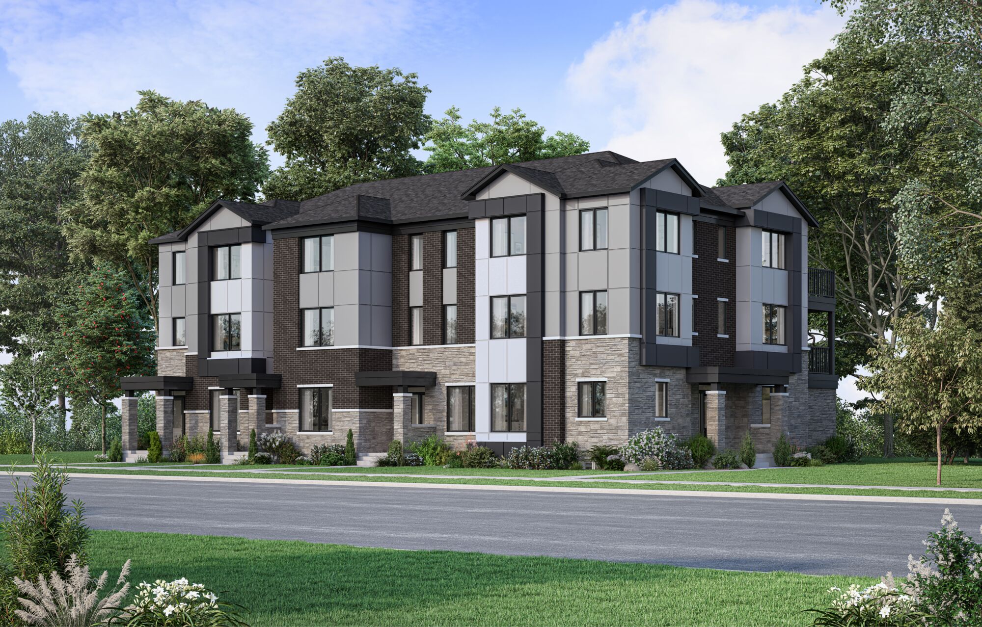 Rear Lane Townhome Rendering