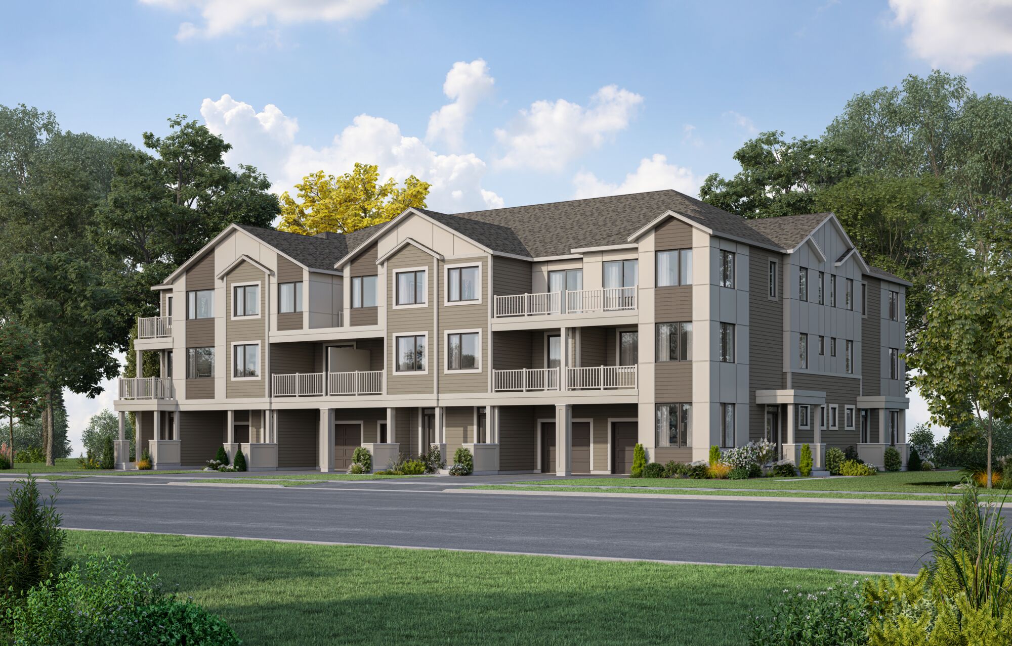 Exterior renderings wildflowers village townhomes