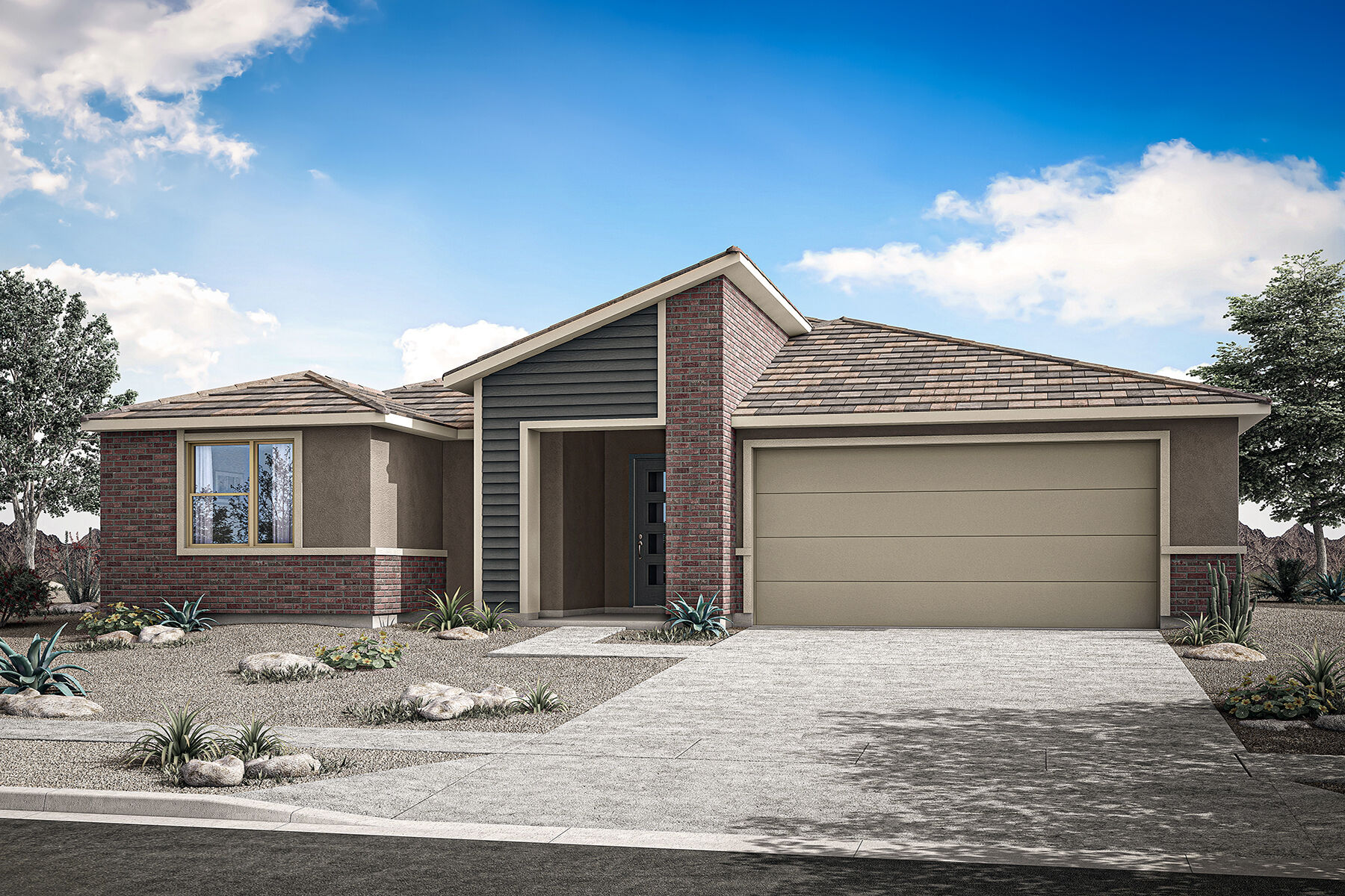  Elevation Front with garage and window
